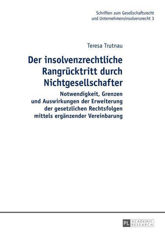 Schriften zum Gesellschaftsrecht und Unternehmensinsolvenzre ... - cover