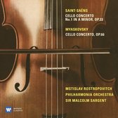 Mstislav Rostropovich & Philharmonia Orchestra & Malcolm Sargent: Saint-Saens & Myakovsky: Cello Concertos [CD]