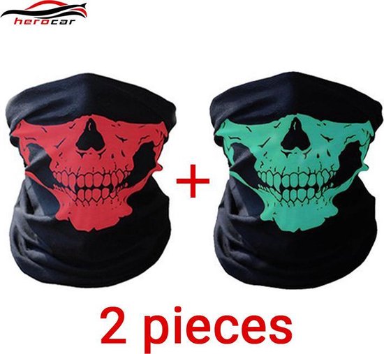 2 Stuks Luxe Biker Mask – Fietsmasker – Motormasker – Bandana – Balaclava – Gezichtsmasker – Bivakmuts