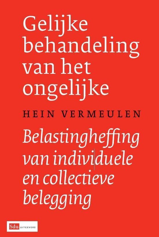 Gelijke behandeling van het ongelijke - cover