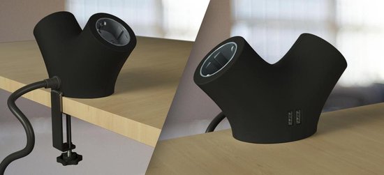 TESSAN Aansluiting, Wandcontactdoos met 3 Stopcontacten en 2 USB Poorten, 5 in 1 Meerdere USB Oplader met Schakelaar, Stopcontact voor Thuiskantoor Reizen Compatibel met Telefoon