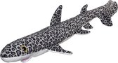 Pluche gevlekte luipaardhaai knuffel XL 110 cm - Luipaardhaaien zeedieren knuffels - Speelgoed voor kinderen