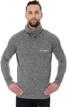 Brubeck | Heren Outdoor Trui / Sweater - Outdoortrui - Grijs Melange - Maat S