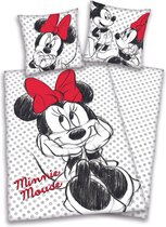 Minnie Mouse dekbedovertrekset 140x200/65x65cm 100% katoen