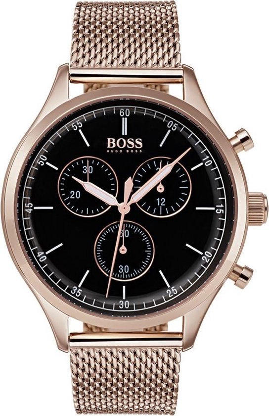 Montre Hugo Boss HB1513548 Companion - Acier plaqué or rose - Couleur rose - Ø42 mm