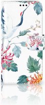 Geschikt voor Samsung Galaxy A5 2017 Bookcase Hoesje Bird Flowers