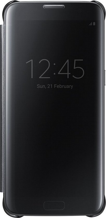 Instrument Interpretatief meesterwerk Samsung Clear View Cover voor Samsung Galaxy S7 Edge - Zwart | bol.com