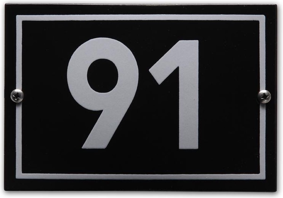 Huisnummer model Phil nr. 91