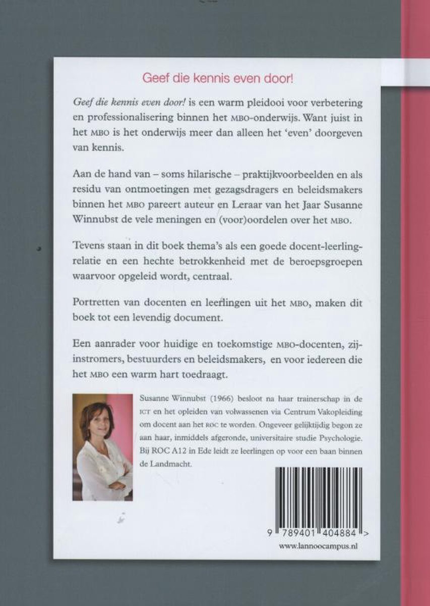 Geef die kennis even door! - back cover