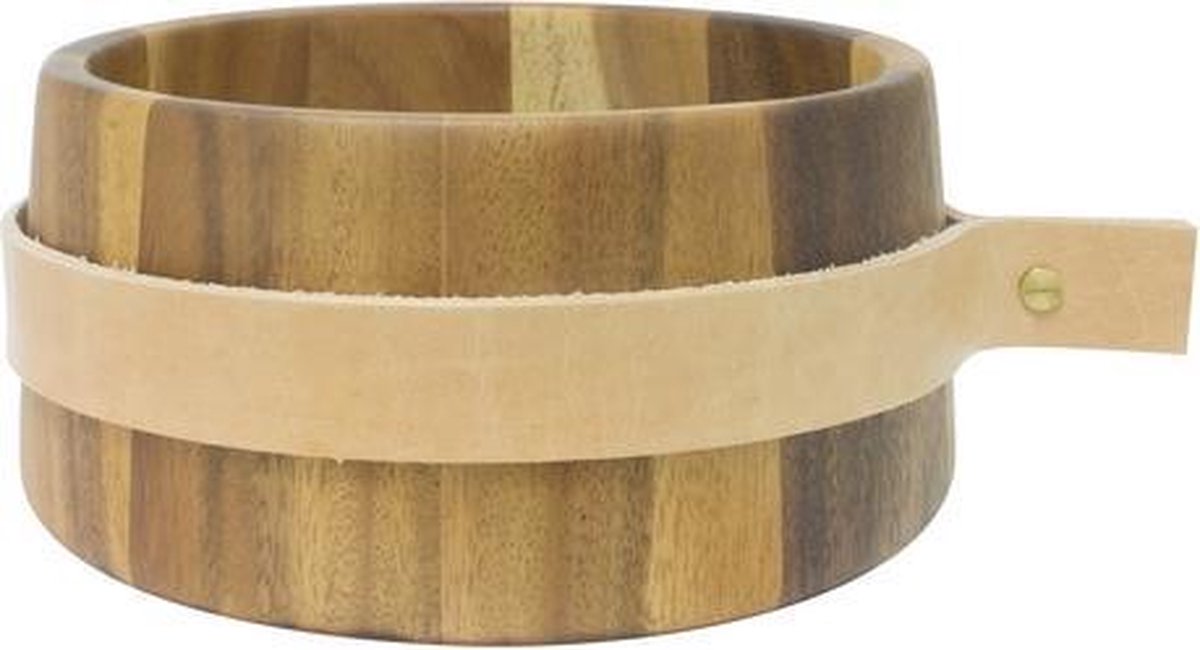 Eco Design Snackbowl 22x10 Met Leerband
