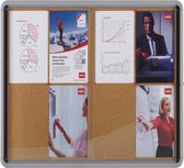 nobo vitrine, schuifdeur, kurk achterwand, 15 x DIN A4