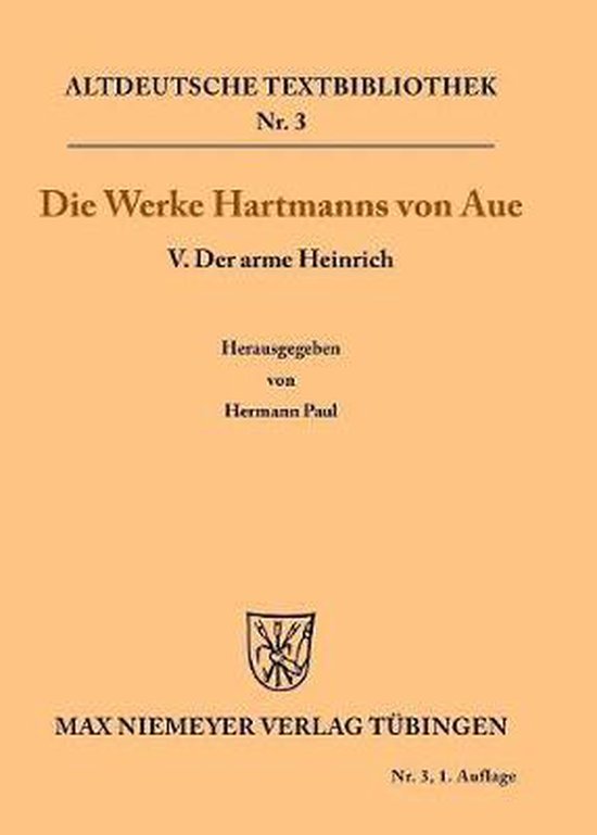 Altdeutsche Textbibliothek-Der arme Heinrich - cover