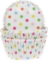 House of Marie - Cupcake Cups Confetti 50x33mm. 50st. standaard
