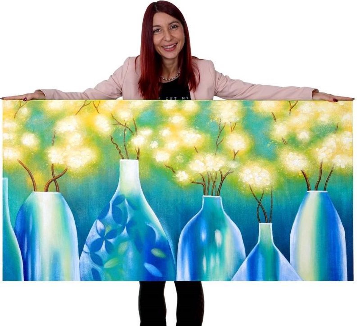 Olieverf schilderij Vazen