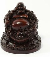 Lachende Boeddha van Polystone (11 cm)