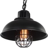 Brooklyn Vintage Industrieel - Hanglamp - Kooi Met Ketting - Ø 42 cm - Zwart