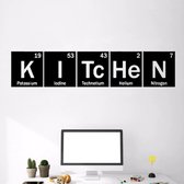 Muursticker kitchen - naam Kitchen in chemie termen - Funny wallsticker - 138 x 30 cm