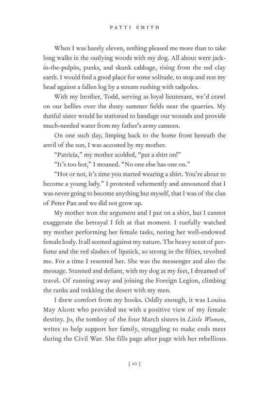 Tekstpagina met tekst uit het boek 'Patti Smith'.
