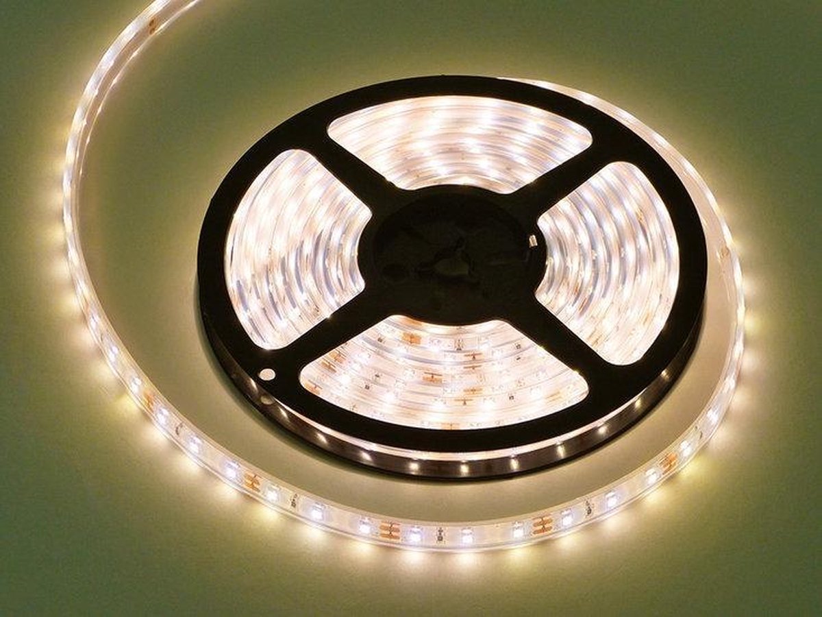 Groenovatie LED Strip - 5 Meter - 7.2 Watt/meter - 2835 LED's - Waterdicht IP68 - Warm Wit
