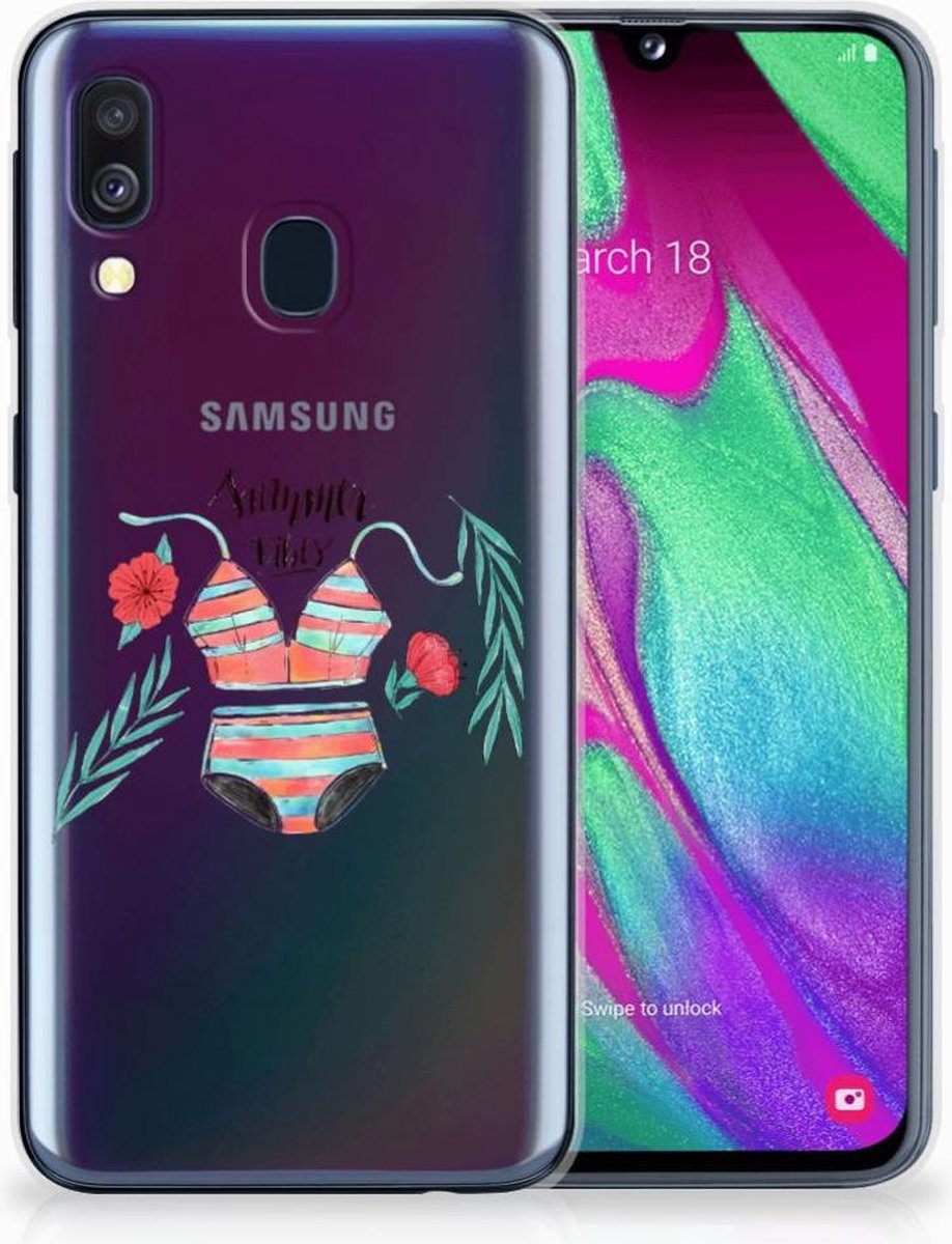 TPU Hoesje voor Samsung Galaxy A40 Telefoonhoesje met Naam Boho Summer