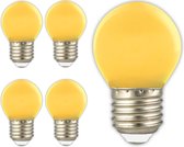 5 Stuks - Calex LED kogellamp 240V 1W 12lm E27 geel