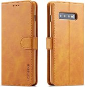 Coque Samsung Galaxy S10 - Étui livre de Luxe - Marron