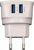 LDNIO - 2 USB Oplader Stekker Thuislader met LED - Samsung/iPhone/Huawei/HTC/Nokia/Microsoft/LG/Acer/Sony/Xiaomi/Motorola