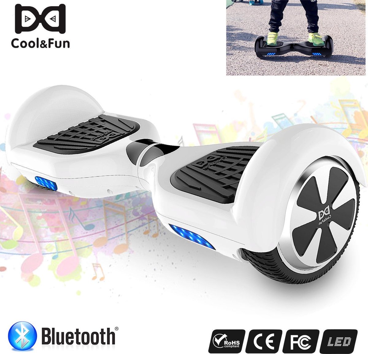 Cool Fun Hoverboard volledige optie LED Bluetooth Sign Elektrische Scooter. bol