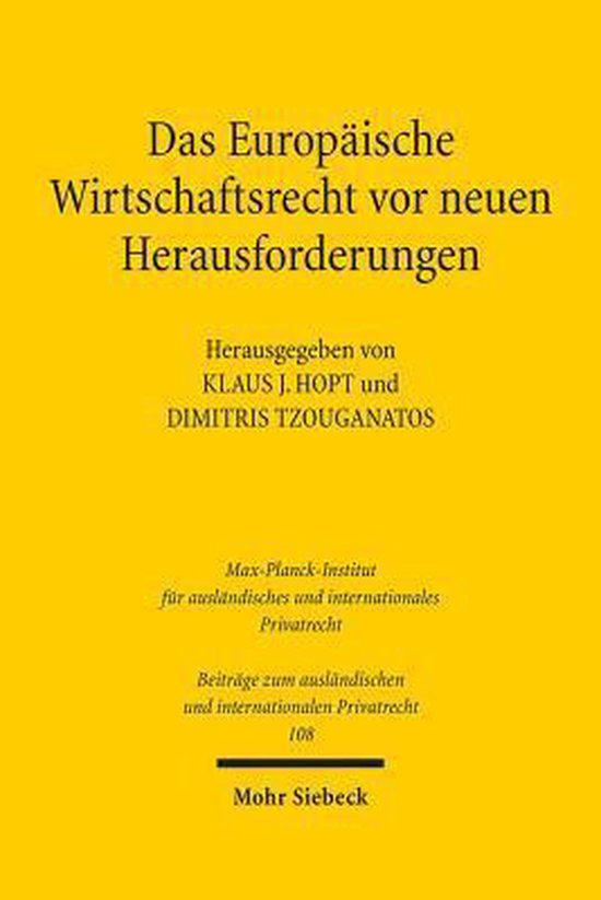 Das Europäische Wirtschaftsrecht vor neuen Herausforderunge ... - cover