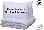 Luxe Zomerdekbed + Box Hoofdkussen - 100% katoen - 1 persoons -140x220cm