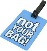 Bagagelabel - Not your bag - Blauw - Kofferlabel - LeuksteWinkeltje