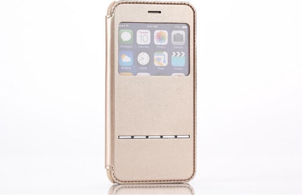 View Sense Cover + Screenprotector voor iPhone 6 Plus – Champagne