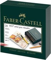 Faber Castell tekenstift Pitt Artist Pen Brush 24-delig Studiobox
