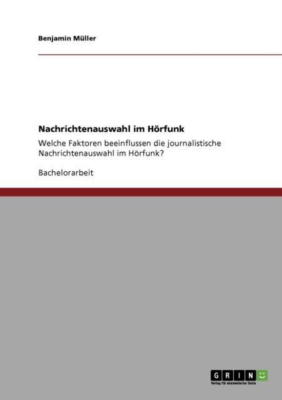 Nachrichtenauswahl im Hoerfunk - cover