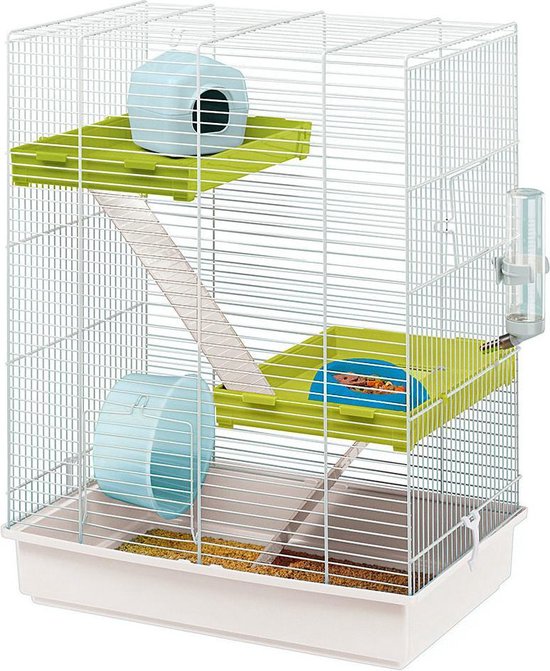Ferplast Hamster Hamsterkooi - Wit - 46 x 29 x 58 cm | bol.com