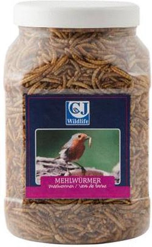 Grevers Voeders Vers de farine séchés - Aliments pour oiseaux d'extérieur -  10 kg