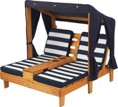 Bol.com KidKraft Dubbele Chaise Lounge - Honing/Navy/Wit aanbieding