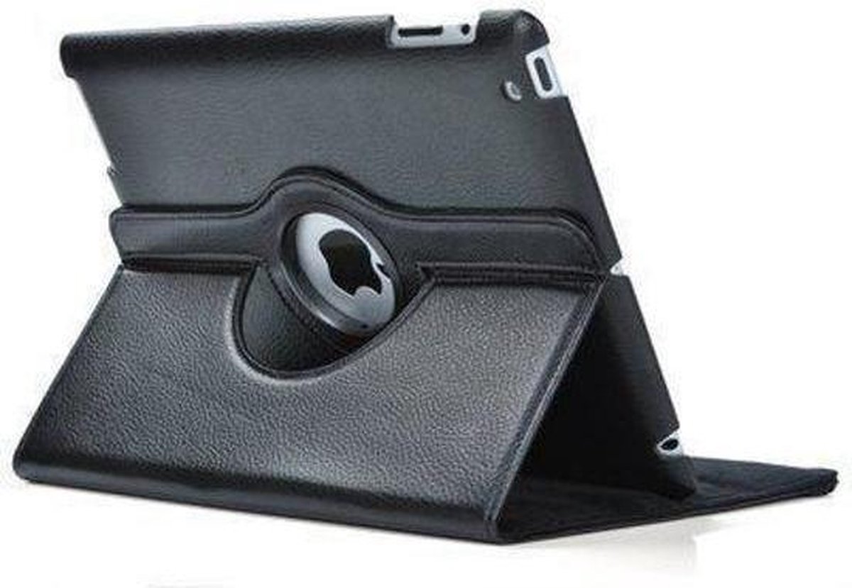 Leer hoes draaibare cover iPad Air - Zwart