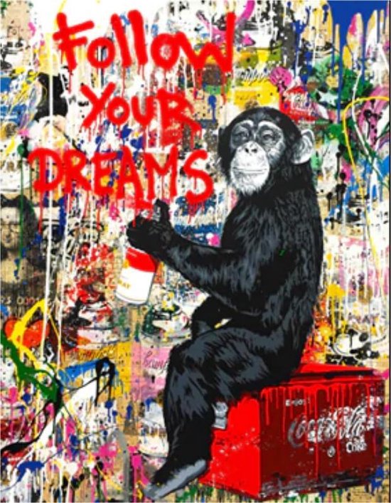 Affiche - Banksy, Dream Big Dreams, Street Art, Premium Print, matériel de  montage inclus