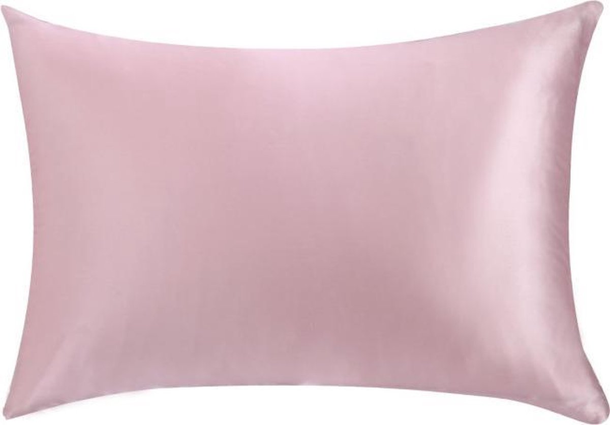 YOSMO - Zijden kussensloop - kleur roze - 66 cm x 51 cm - 100% Zijden - Moerbei