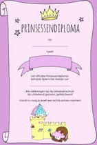 Prinsessen diploma's - kinderfeestje - diploma Prinses - 8 stuks