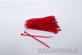 1000 stuks Rode kabelbinders 2.5mm x 200mm + Kortpack pen (099.0388)