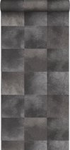 Origin Wallcoverings behangpapier dierenhuid structuur donkergrijs - 347327 - 53 cm x 10,05 m