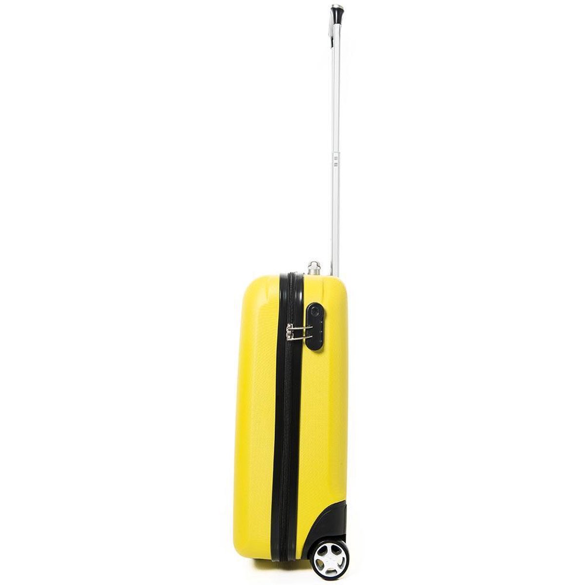 Integreren Shetland ijsje Line handbagagekoffer op wielen - goedkope lichtgewicht trolley - geel |  bol.com