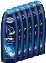 Fa Sport - Unisex - Man & Vrouw - Douchegel - Voordeelverpakking - 6 x 250 ml