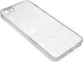 Diamanten vorm hoesje siliconen wit Geschikt voor iPhone 5 / 5S / SE