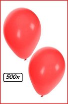 Ballonnen helium 500x rood