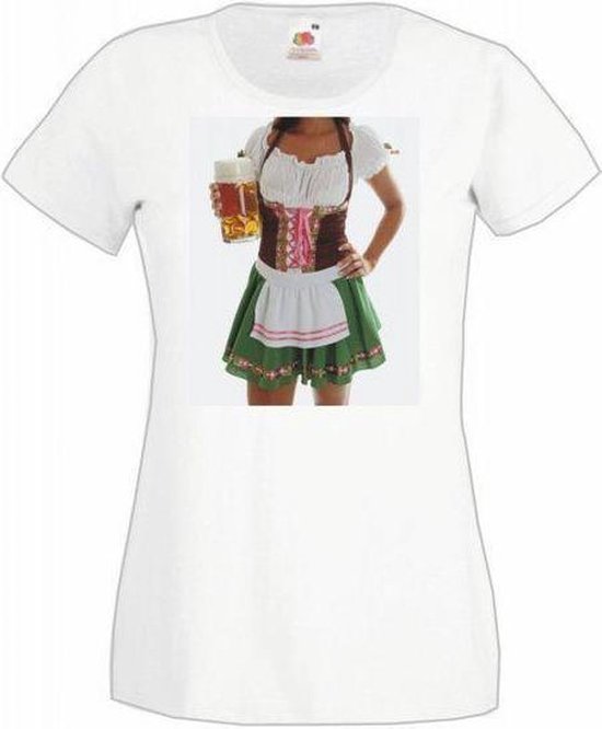 Oktoberfest Dames T-shirt wit M - Oktoberfest Dirndl | bol.com