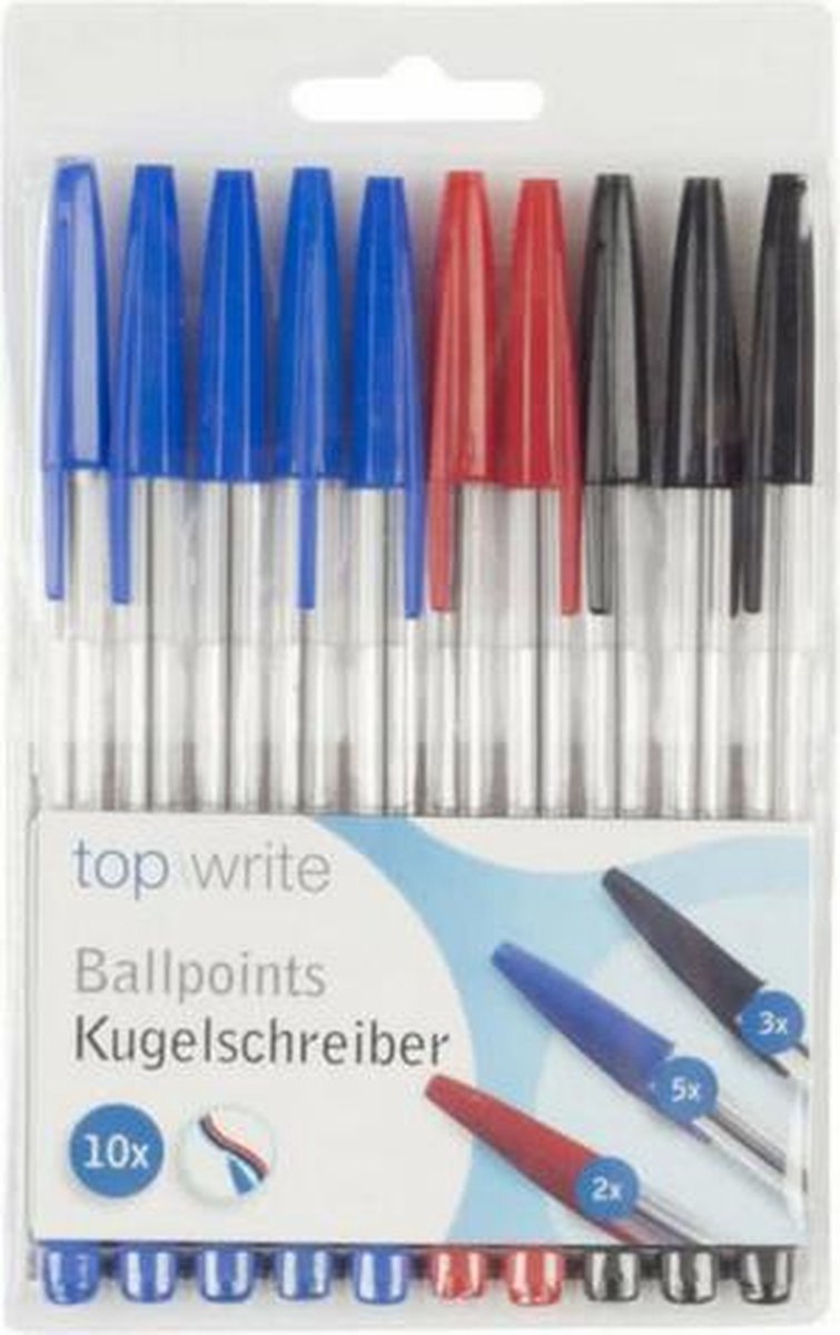 Afkorting vloot Schrijf een brief Pennenset - 20 stuks - Rode pennen - Blauwe pennen - Zwarte pennen | bol.com