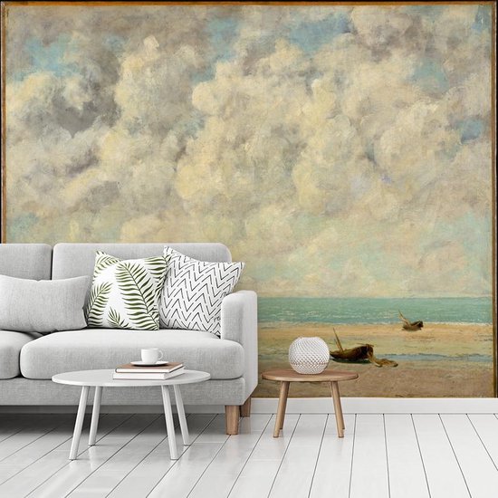 De kalme zee Schilderij van Courbet fotobehang vinyl breedte 325 x hoogte... |